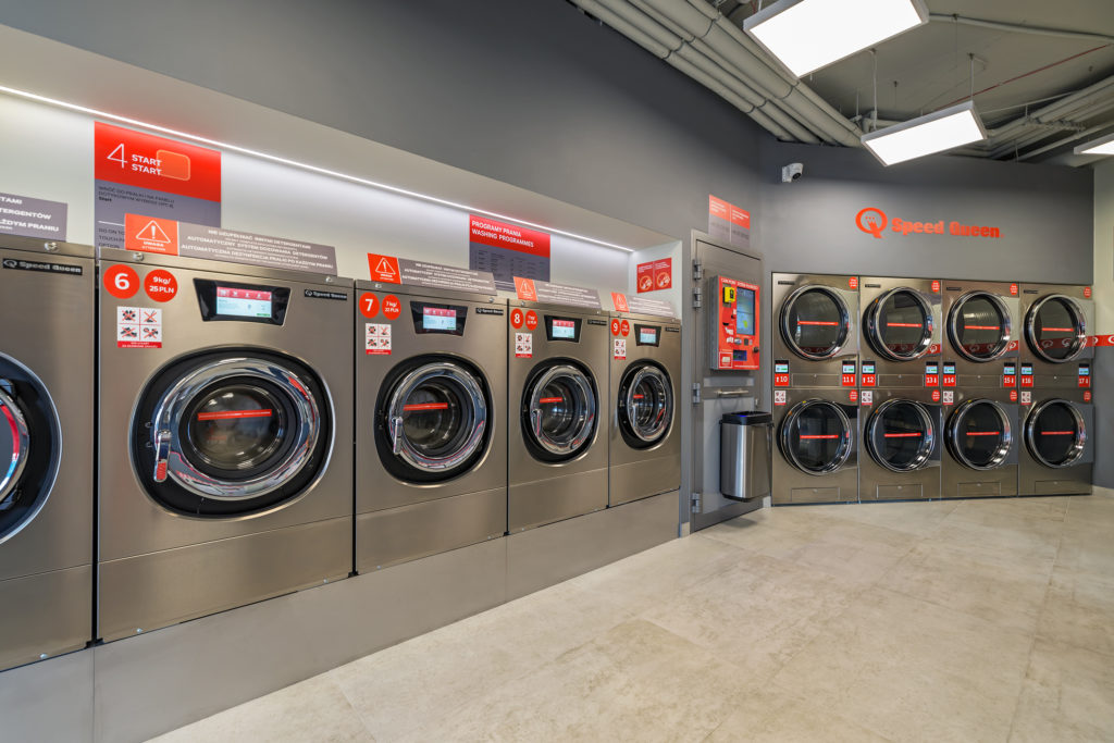 Washing and Drying an Offer of Selfservice Laundromats Speed Queen